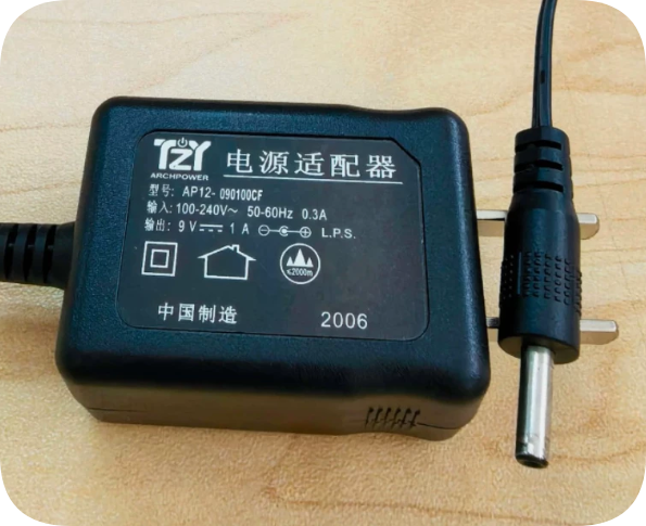 *Brand NEW* Compatible TZY Power Adapter Model AP12-090100CF 9V 1A Output 3.5mm Round Plug Suitable for Feie F
